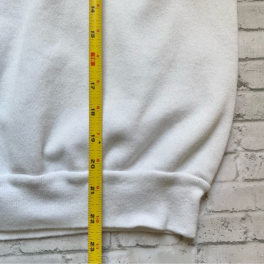Vintage PLAYBOY White Sweater with Embroidered Black Icon - Picture 5 of 6